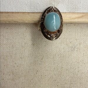 Vintage Sterling Larimar Stone Ring Sz 5.5